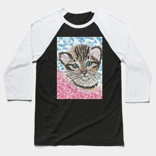 Tabby kitten cat Baseball T-Shirt